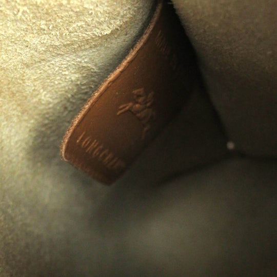 Longchamp Shoulder Bag 34180 HPN Main: Leather Brown Roseau Women Used Authentic