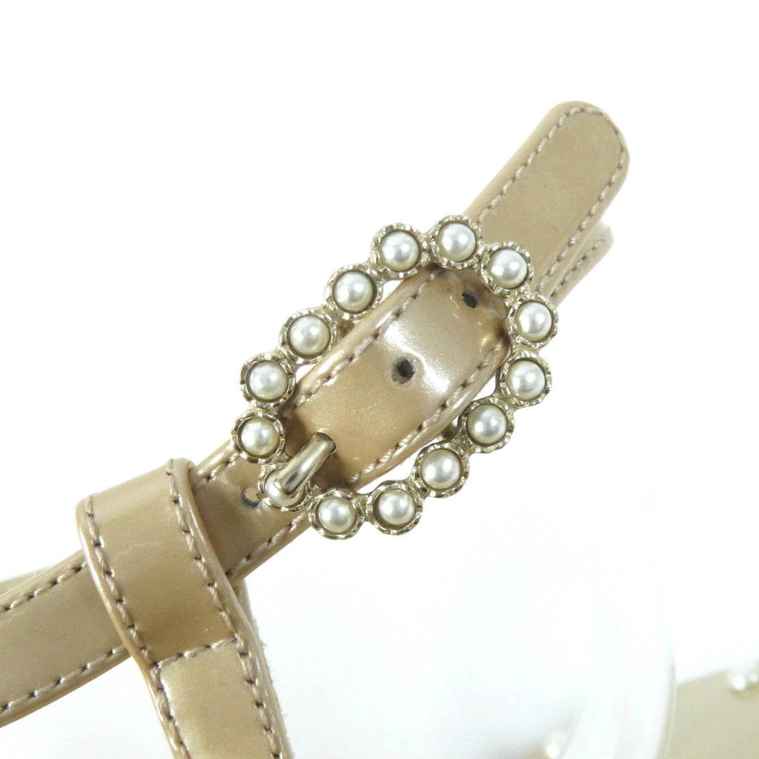 CHANEL Sandals 17P G32551 Main: Calf leather beige Women 35 Used Authentic