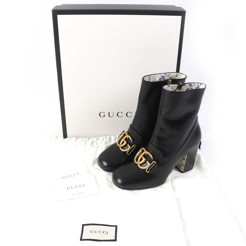 GUCCI Ankle boots 549694 Main: Leather black Women 36 1/2 Used Authentic