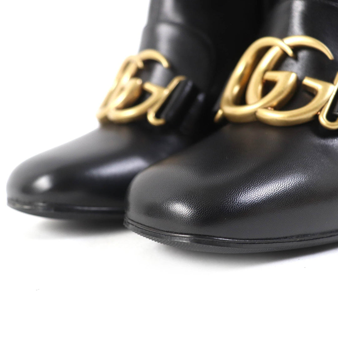 GUCCI Ankle boots 549694 Main: Leather black Women 36 1/2 Used Authentic