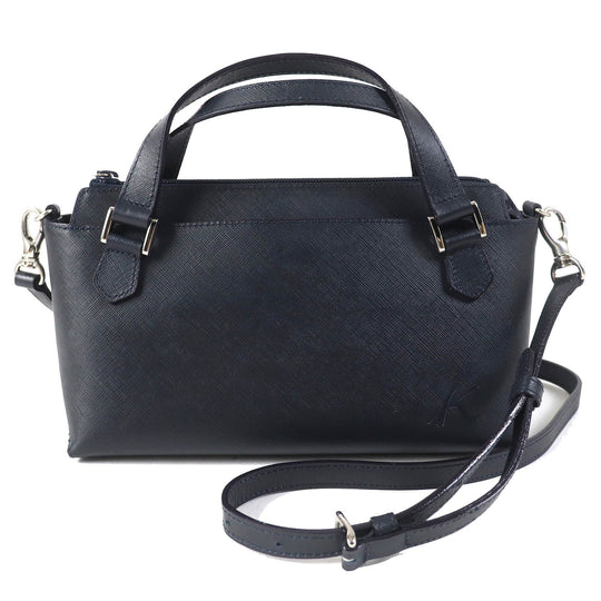 Kitamura Shoulder Bag Main: Leather Navy Women Used Authentic
