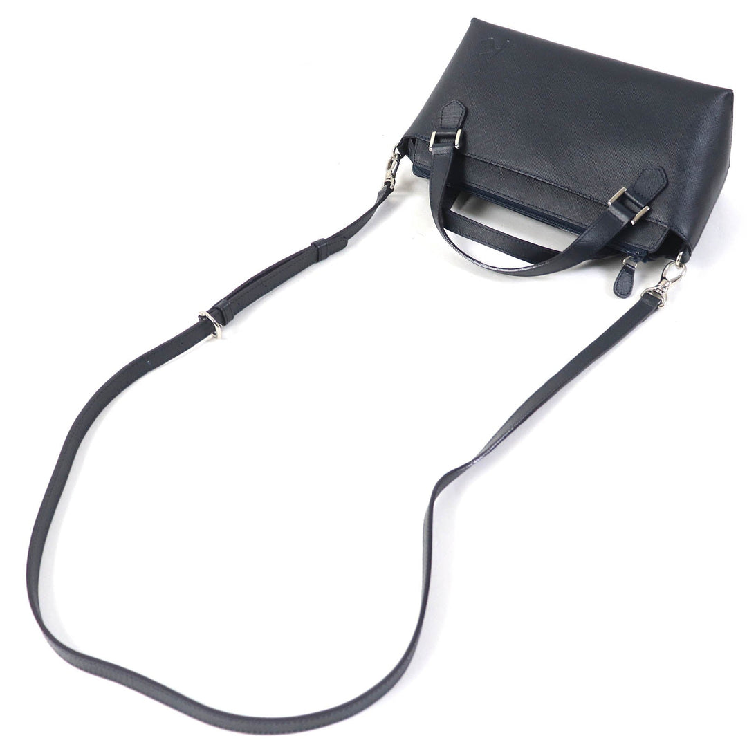 Kitamura Shoulder Bag Main: Leather Navy Women Used Authentic