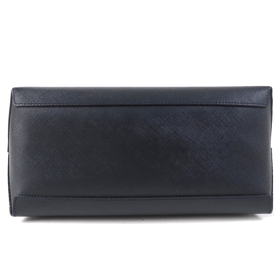 Kitamura Shoulder Bag Main: Leather Navy Women Used Authentic