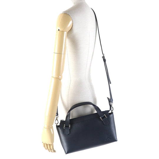 Kitamura Shoulder Bag Main: Leather Navy Women Used Authentic