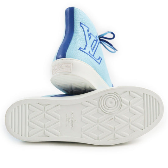 LOUIS VUITTON High cut sneakers Main: Leather blue Tattoo line mens 7 Used Authentic