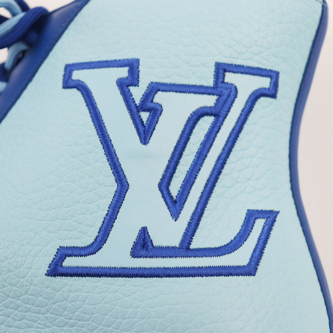 LOUIS VUITTON High cut sneakers Main: Leather blue Tattoo line mens 7 Used Authentic