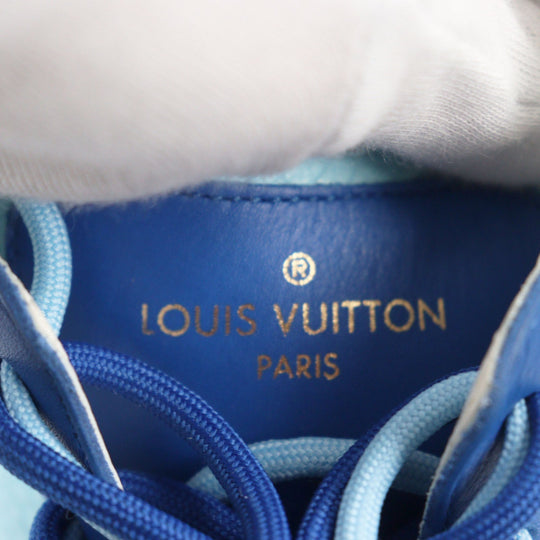 LOUIS VUITTON High cut sneakers Main: Leather blue Tattoo line mens 7 Used Authentic