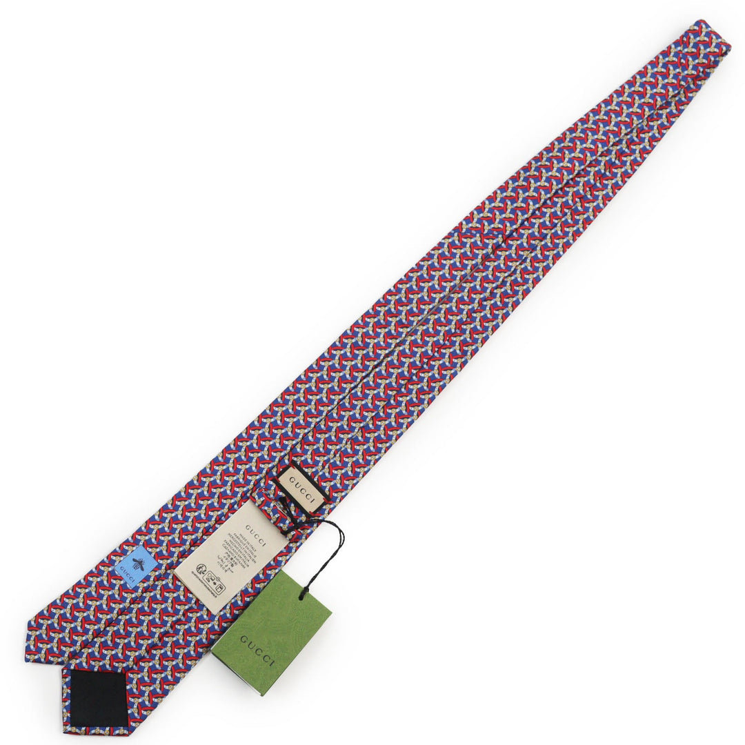 GUCCI tie 750484 Main: 100% silk, Lining: 60% cupra, Lining: 40% silk multicolor TIE GG BELTS 7.0 mens Used Authentic