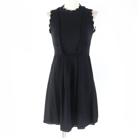 PRADA one piece Main: 57% acetate, Main: 43% rayon, Part: 100% cotton black Women 36 Used Authentic