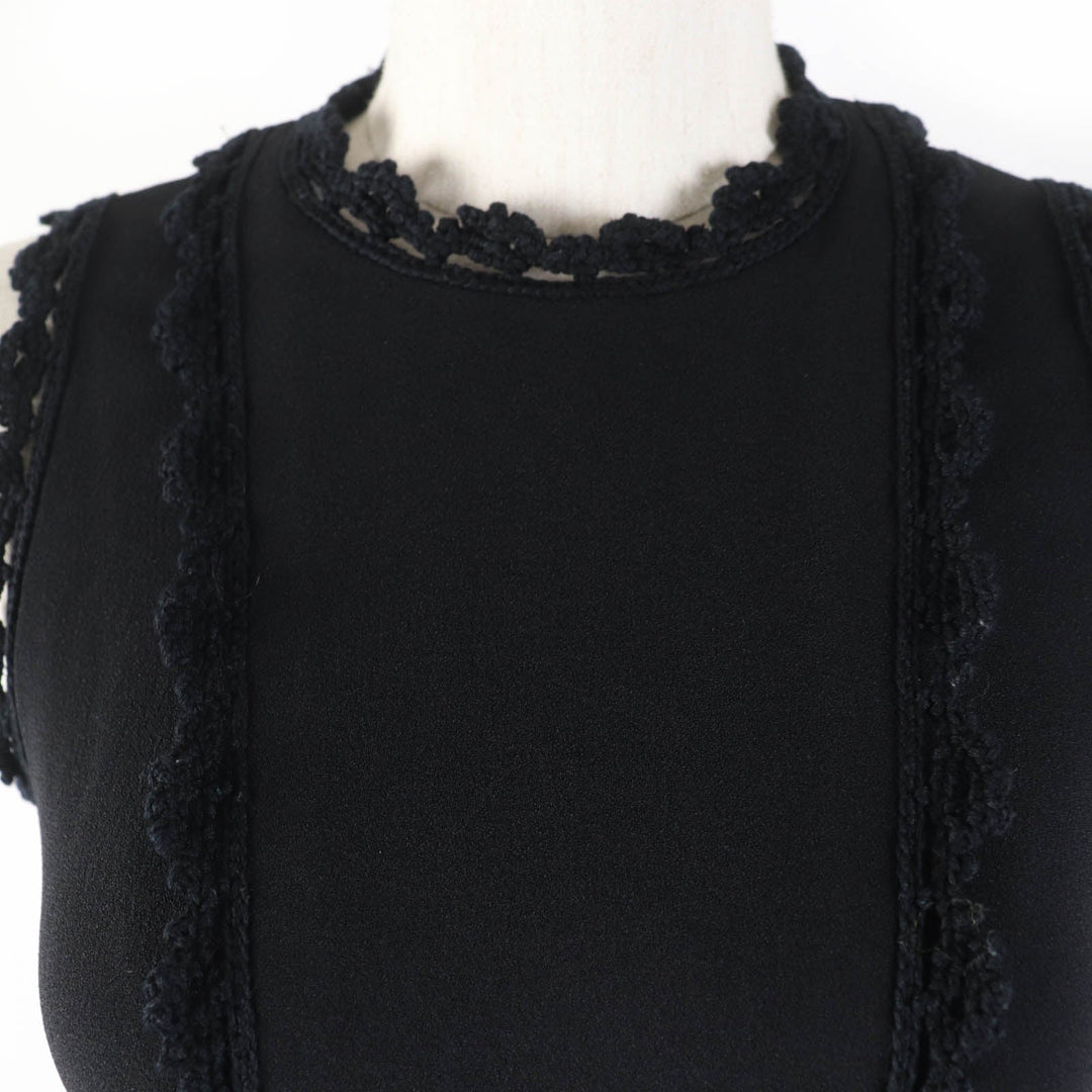PRADA one piece Main: 57% acetate, Main: 43% rayon, Part: 100% cotton black Women 36 Used Authentic