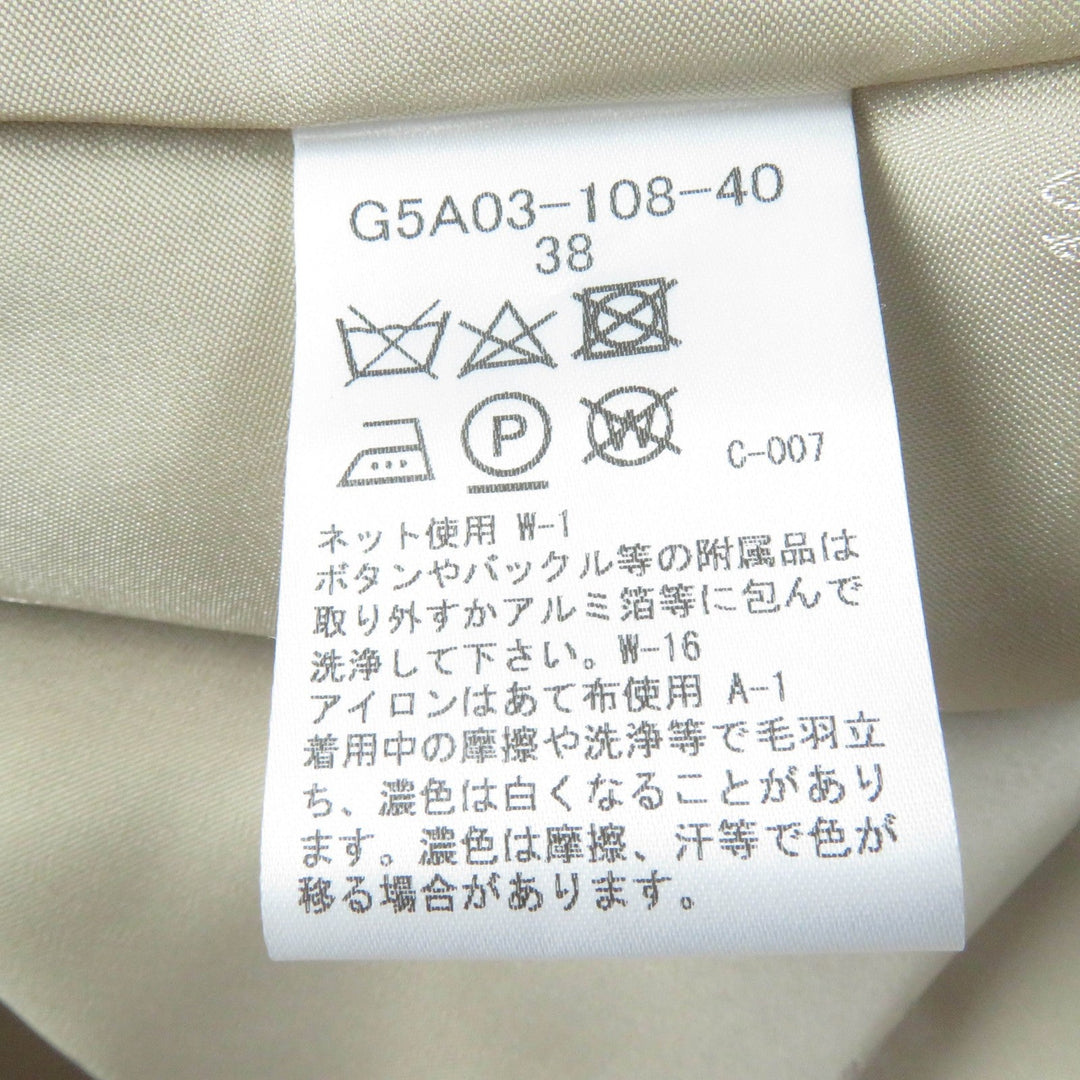 Mackintosh coat G5A03-108-40 Main: 100% cotton, Lining: 100% polyester, Part: 100% cupra light brown Women 38 Used Authentic