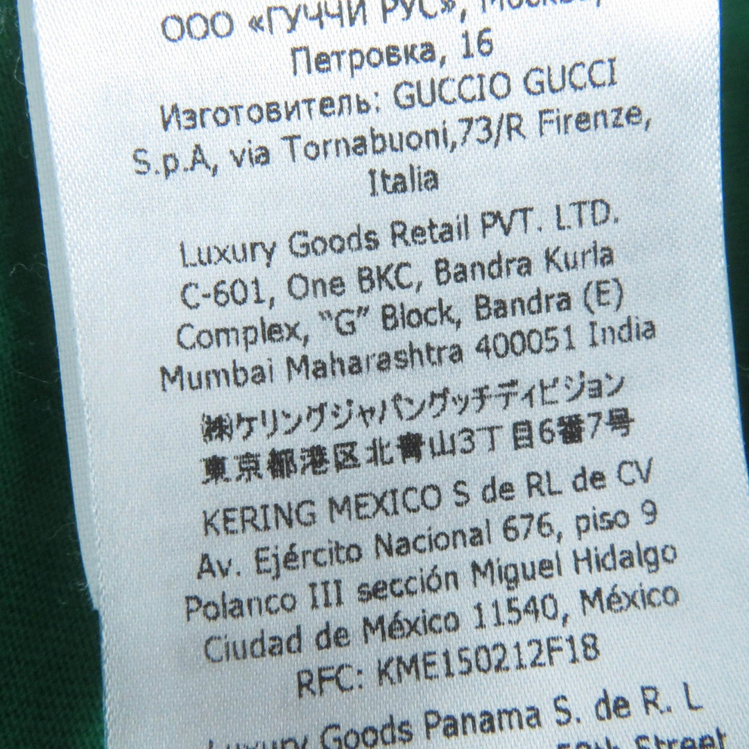 GUCCI Short sleeve T-shirt 693636 Main: 100% cotton, Part: 96% cotton, Part: 4% polyurethane, Part: 100% nylon green Women XS (160/84Y) Used Authentic