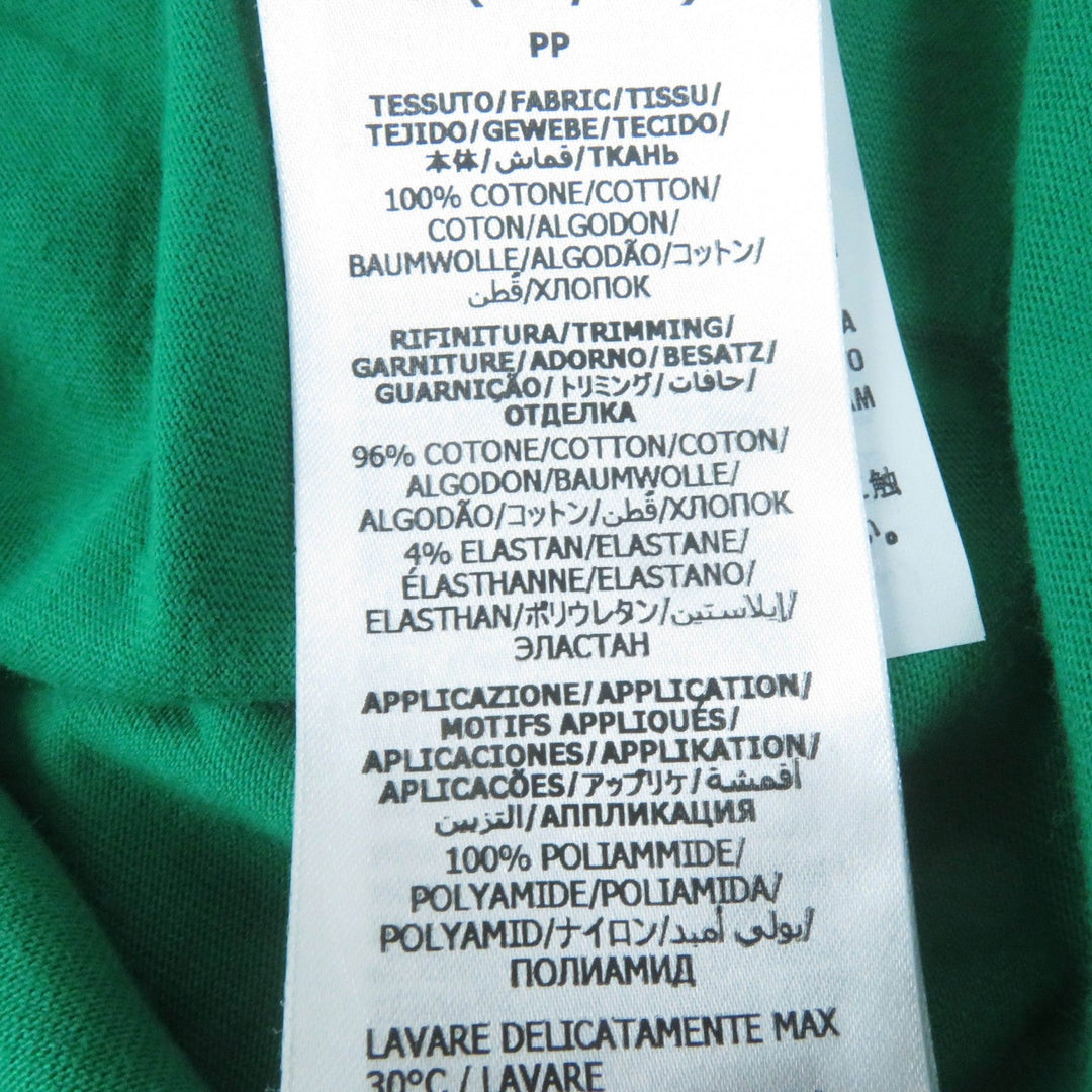 GUCCI Short sleeve T-shirt 693636 Main: 100% cotton, Part: 96% cotton, Part: 4% polyurethane, Part: 100% nylon green Women XS (160/84Y) Used Authentic