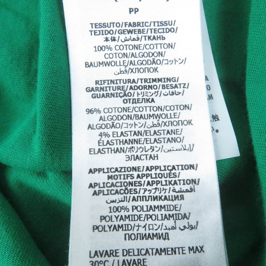 GUCCI Short sleeve T-shirt 693636 Main: 100% cotton, Part: 96% cotton, Part: 4% polyurethane, Part: 100% nylon green Women XS (160/84Y) Used Authentic