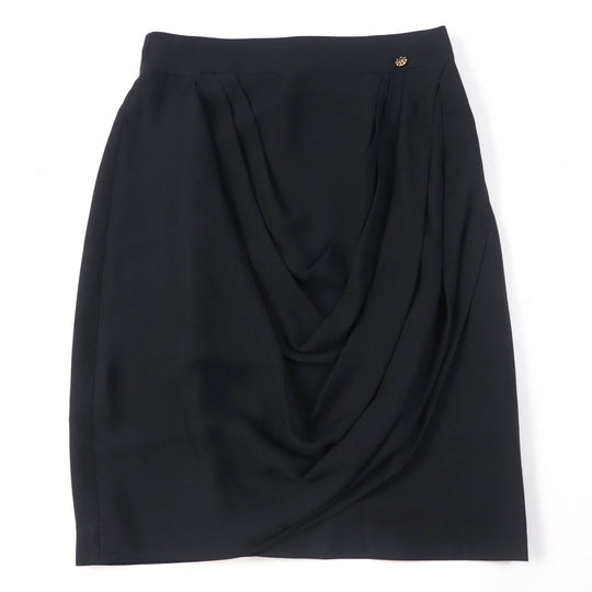 CHANEL Tight Skirt P43905V31200 Main: 100% silk, Lining: 100% silk black Women 40 Used Authentic