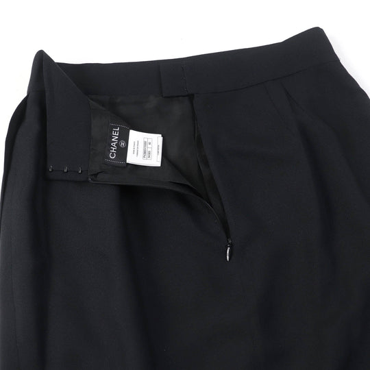 CHANEL Tight Skirt P43905V31200 Main: 100% silk, Lining: 100% silk black Women 40 Used Authentic