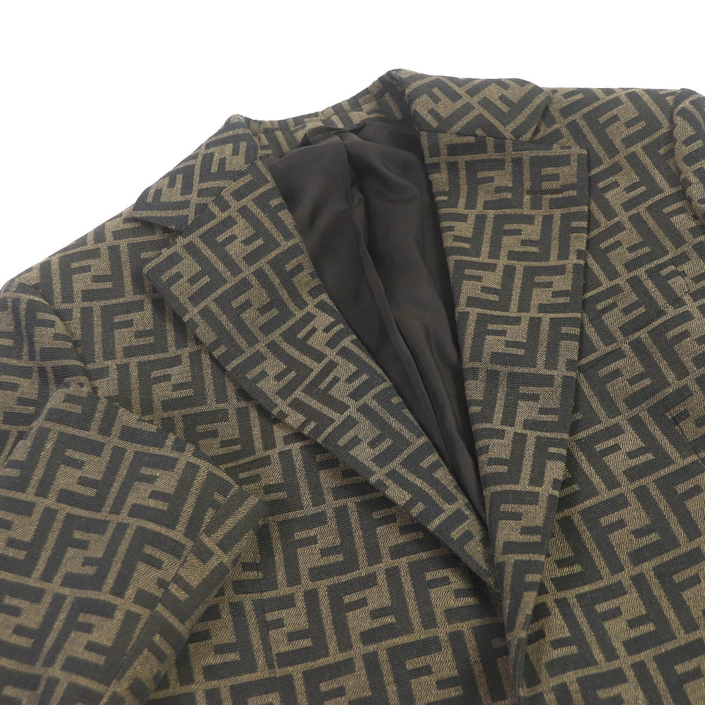 FENDI suit FJ0498/FB0767 Main: 65% polyester, Main: 35% cotton, Lining: 100% cupra Brown mens 44 Used Authentic