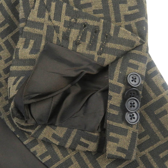 FENDI suit FJ0498/FB0767 Main: 65% polyester, Main: 35% cotton, Lining: 100% cupra Brown mens 44 Used Authentic