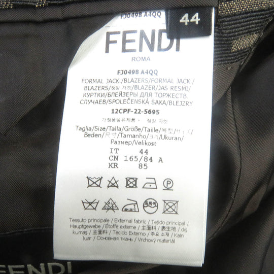 FENDI suit FJ0498/FB0767 Main: 65% polyester, Main: 35% cotton, Lining: 100% cupra Brown mens 44 Used Authentic