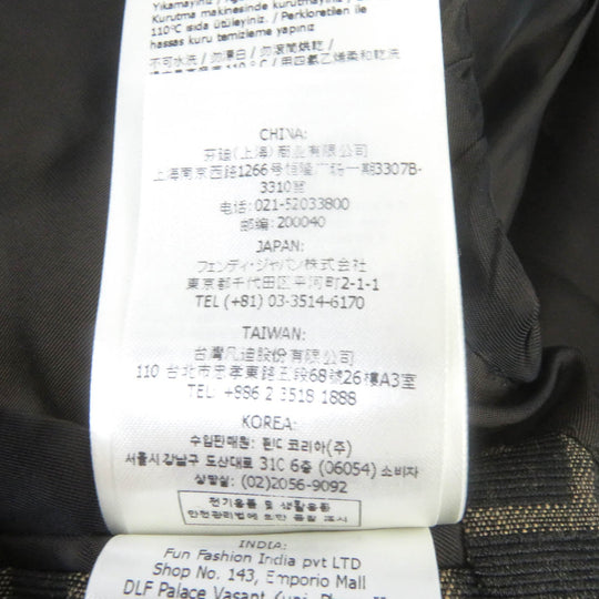 FENDI suit FJ0498/FB0767 Main: 65% polyester, Main: 35% cotton, Lining: 100% cupra Brown mens 44 Used Authentic