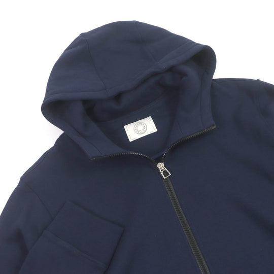 HERMES Hoodie H800742E 03S Main: 100% cotton, part: 81% cotton, part: 16% nylon, part: 3% polyurethane Navy Hermes Fit mens M Used Authentic