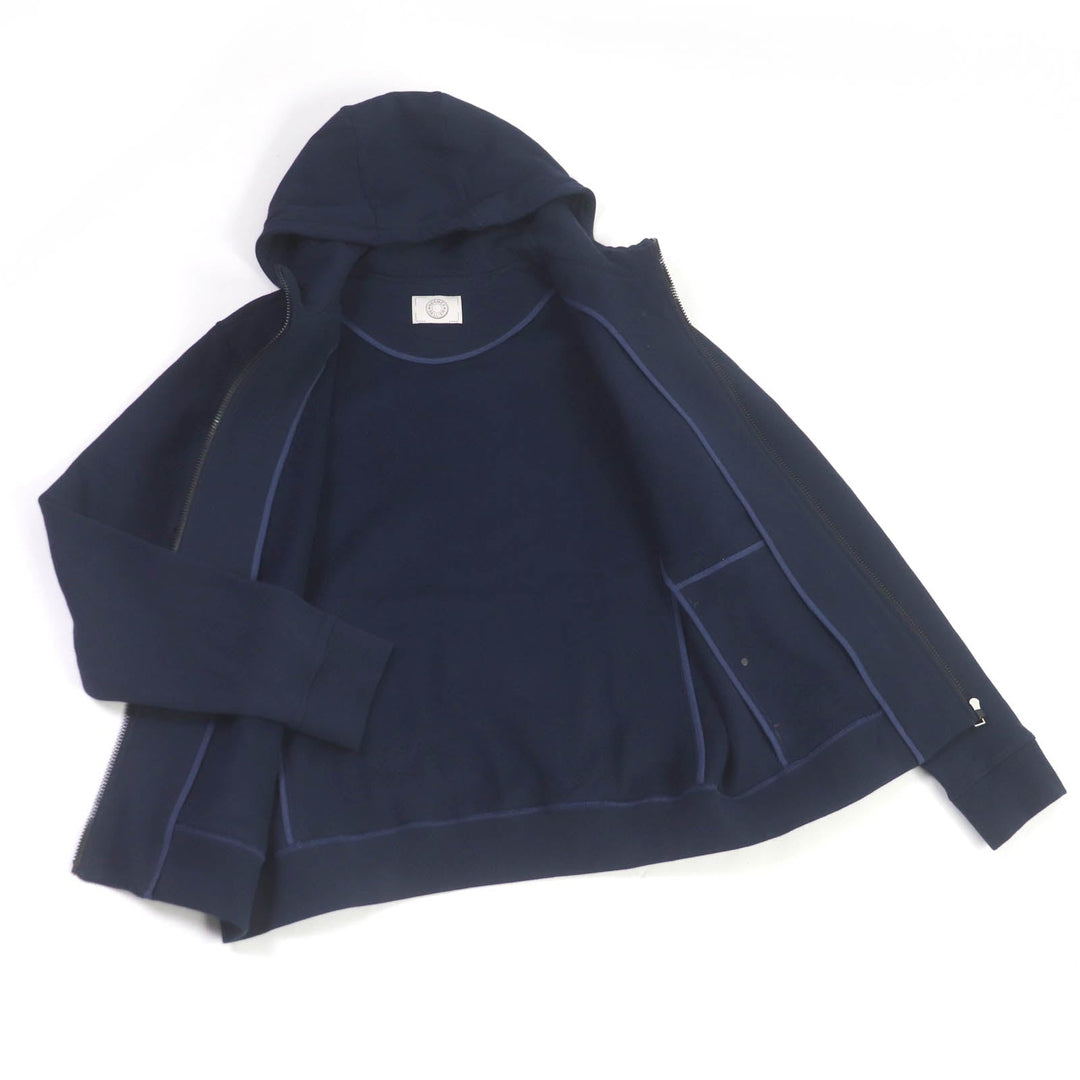HERMES Hoodie H800742E 03S Main: 100% cotton, part: 81% cotton, part: 16% nylon, part: 3% polyurethane Navy Hermes Fit mens M Used Authentic