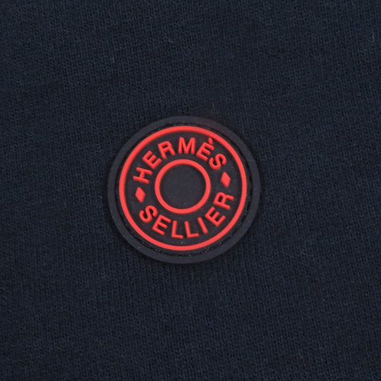 HERMES Hoodie H800742E 03S Main: 100% cotton, part: 81% cotton, part: 16% nylon, part: 3% polyurethane Navy Hermes Fit mens M Used Authentic
