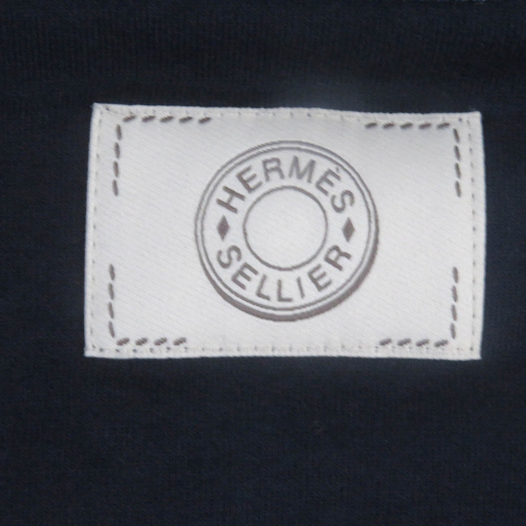 HERMES Hoodie H800742E 03S Main: 100% cotton, part: 81% cotton, part: 16% nylon, part: 3% polyurethane Navy Hermes Fit mens M Used Authentic