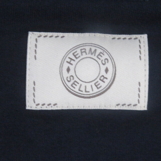 HERMES Hoodie H800742E 03S Main: 100% cotton, part: 81% cotton, part: 16% nylon, part: 3% polyurethane Navy Hermes Fit mens M Used Authentic
