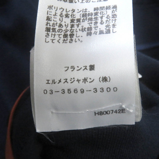 HERMES Hoodie H800742E 03S Main: 100% cotton, part: 81% cotton, part: 16% nylon, part: 3% polyurethane Navy Hermes Fit mens M Used Authentic