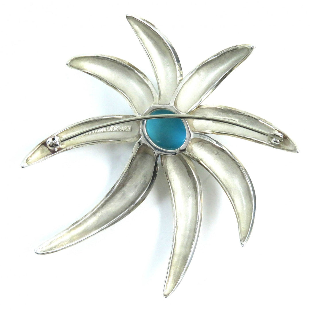 TIFFANY&Co. Brooch Main: SV925, Part: 750, Part: Turquoise Silver Gold Turquoise Blue Old TIFFANY & Co. Fireworks Combi Women Used Authentic