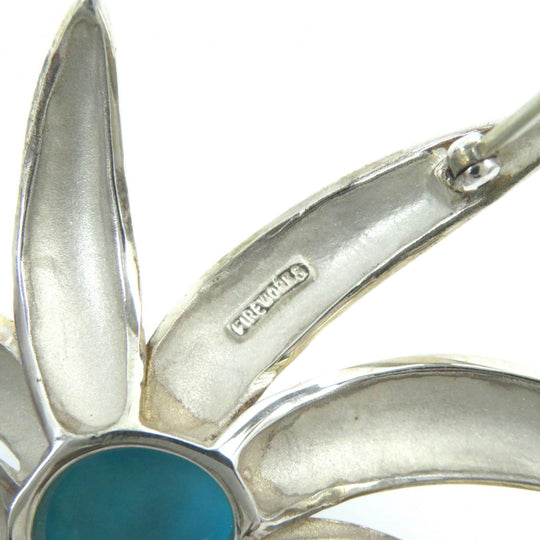 TIFFANY&Co. Brooch Main: SV925, Part: 750, Part: Turquoise Silver Gold Turquoise Blue Old TIFFANY & Co. Fireworks Combi Women Used Authentic