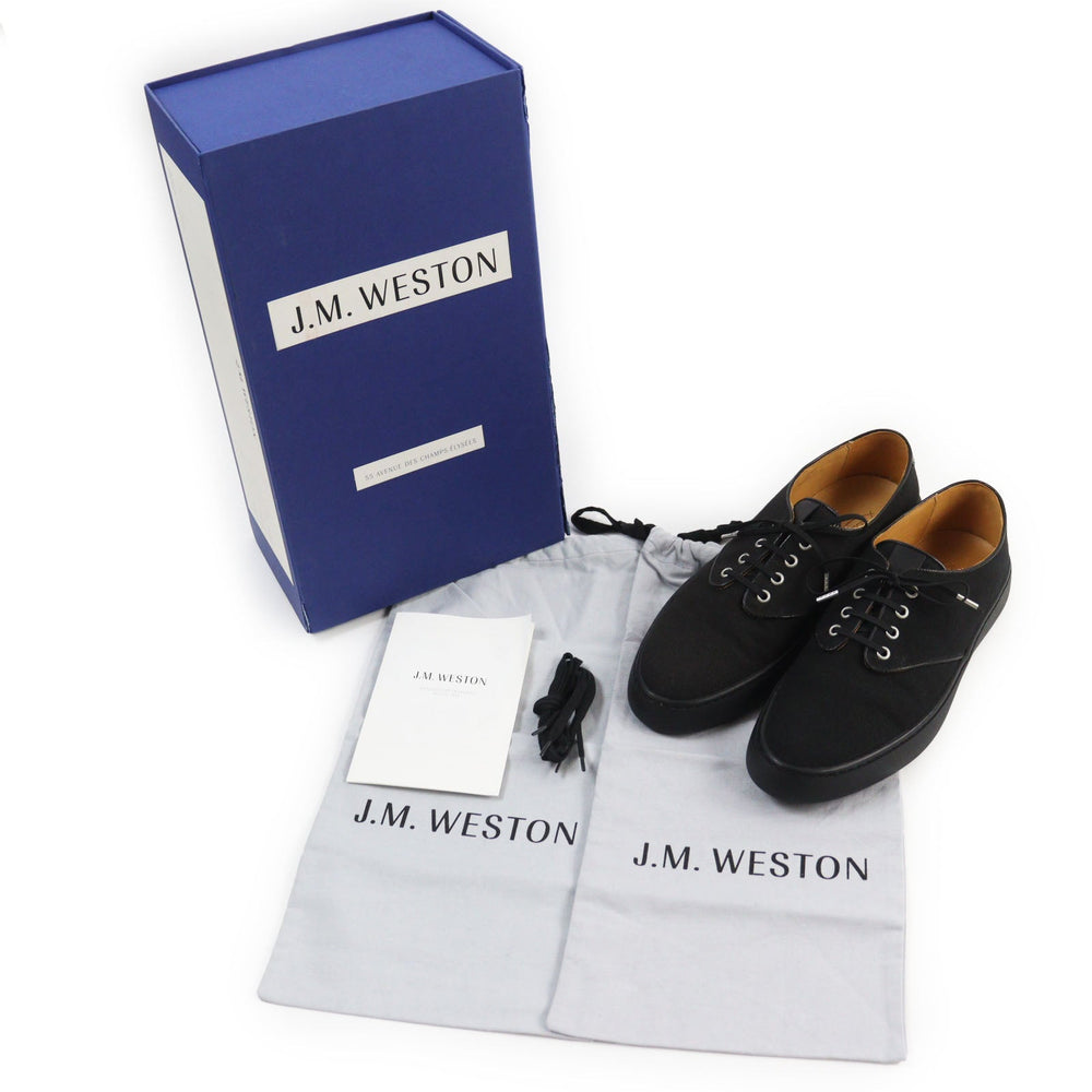 J.M WESTON Low cut sneakers Main: Canvas black 1938 Tennis sneakers mens 7 Used Authentic