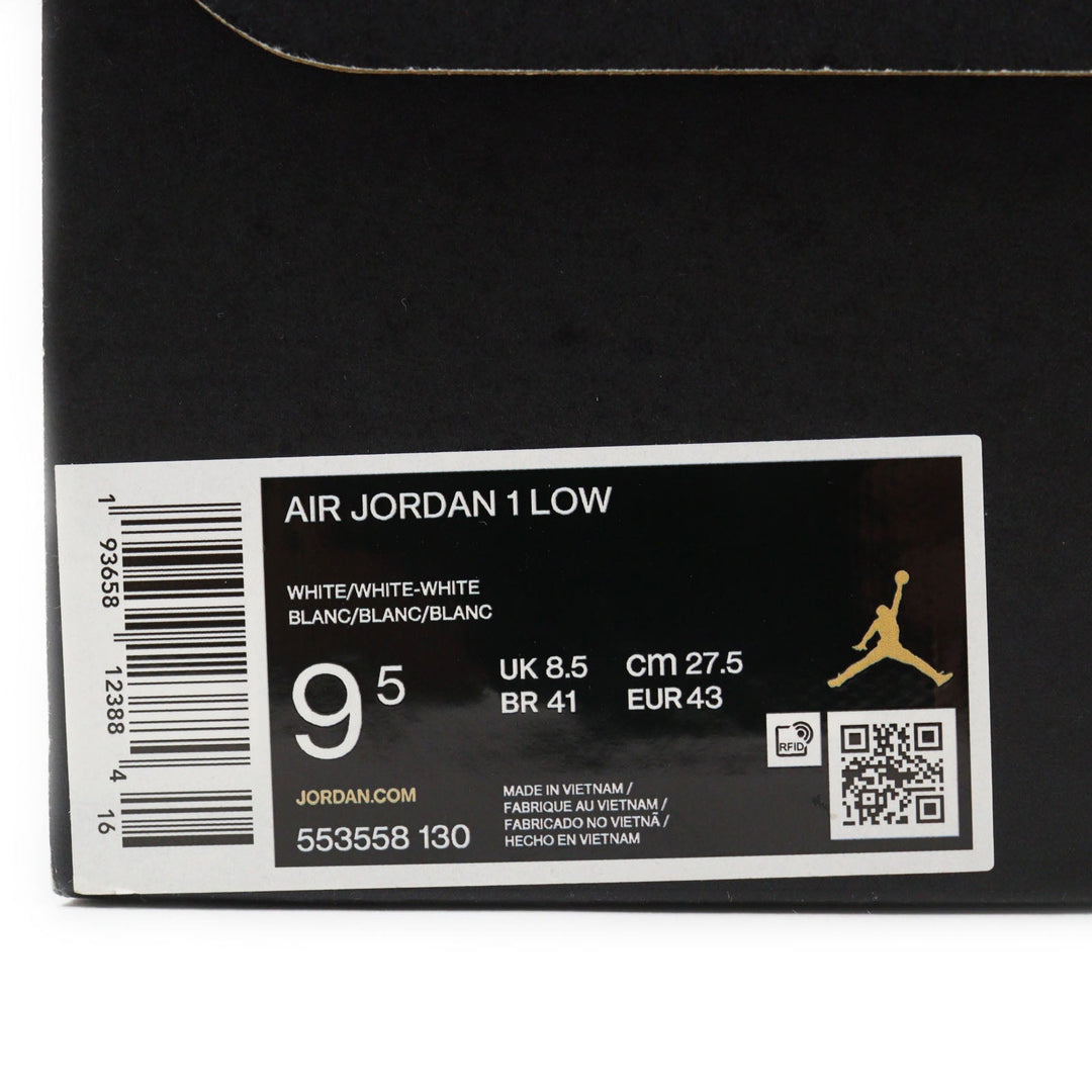 NIKE Low cut sneakers 553558-130 Main: Leather white Air Jordan 1 Low mens 43 Used Authentic
