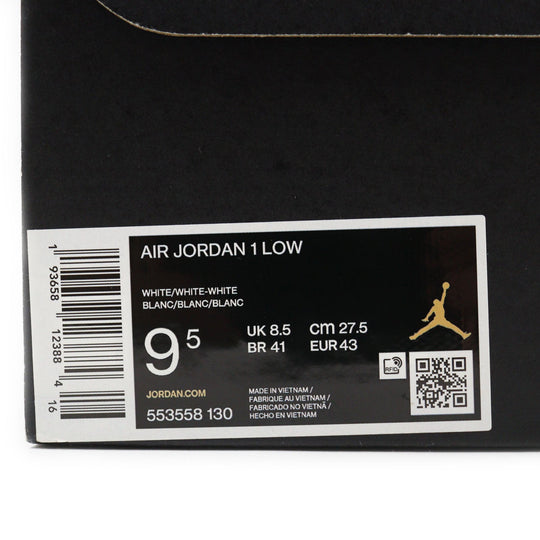 NIKE Low cut sneakers 553558-130 Main: Leather white Air Jordan 1 Low mens 43 Used Authentic