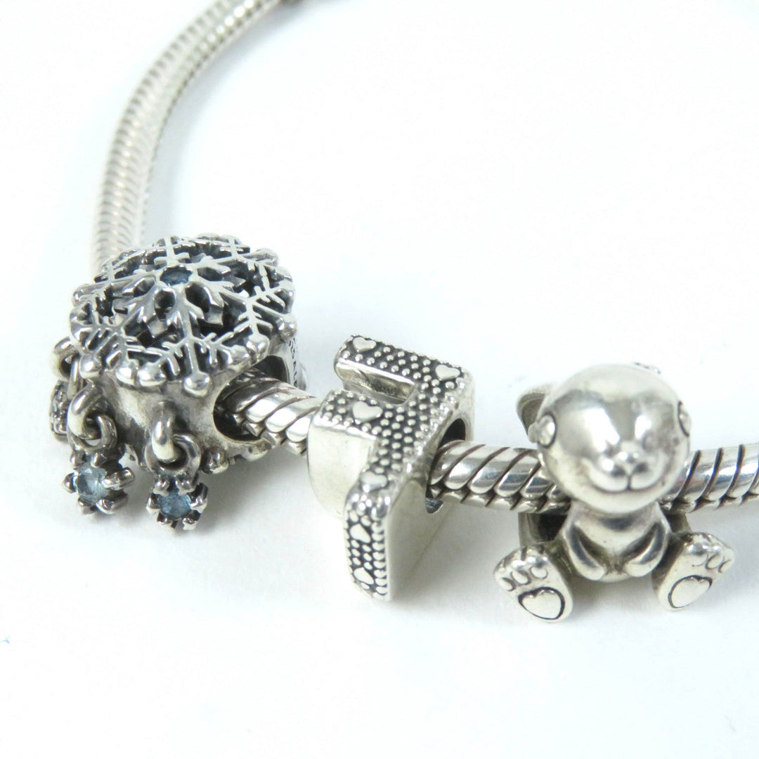 PANDORA bracelet Main�FSV925 Silver Women Used Authentic