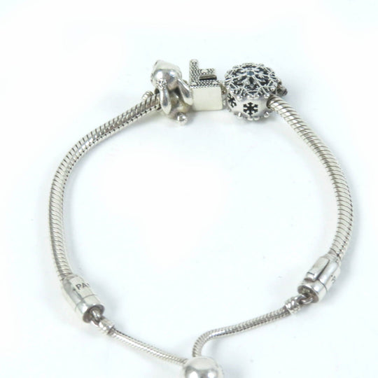 PANDORA bracelet Main�FSV925 Silver Women Used Authentic