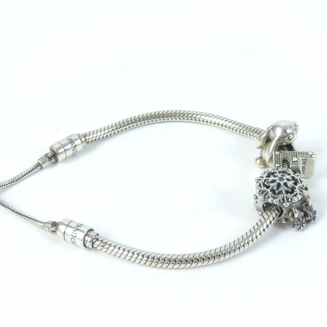 PANDORA bracelet Main�FSV925 Silver Women Used Authentic