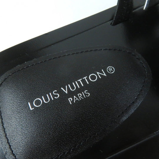 LOUIS VUITTON Sandals Main: Leather black Peplum Line Women 36 Used Authentic