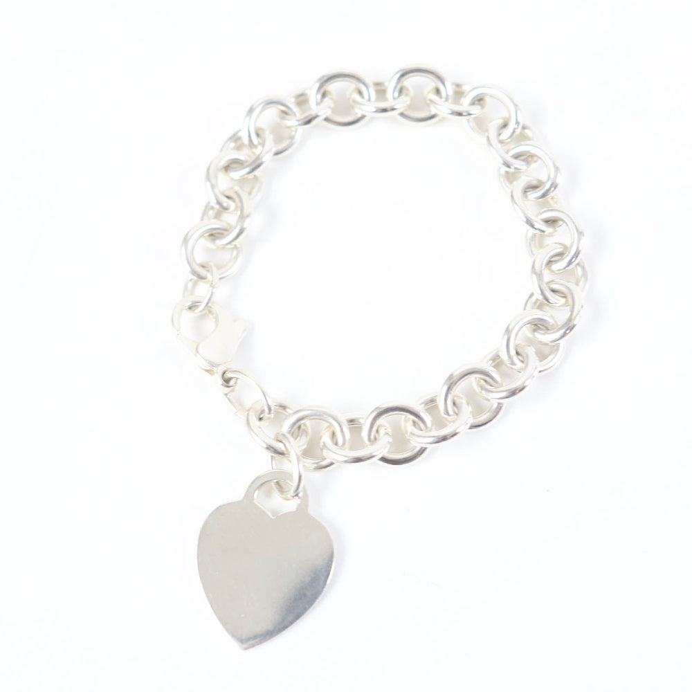 TIFFANY&Co. bracelet Main�FSV925 Silver Return to TIFFANY & Co. Heart tag Women Used Authentic