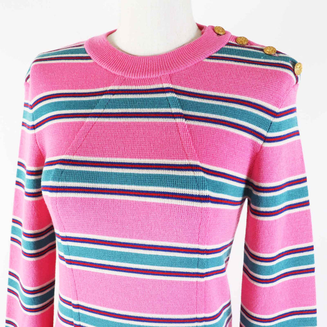 LOUIS VUITTON one piece Main: 100% wool Pink multi Women M Used Authentic