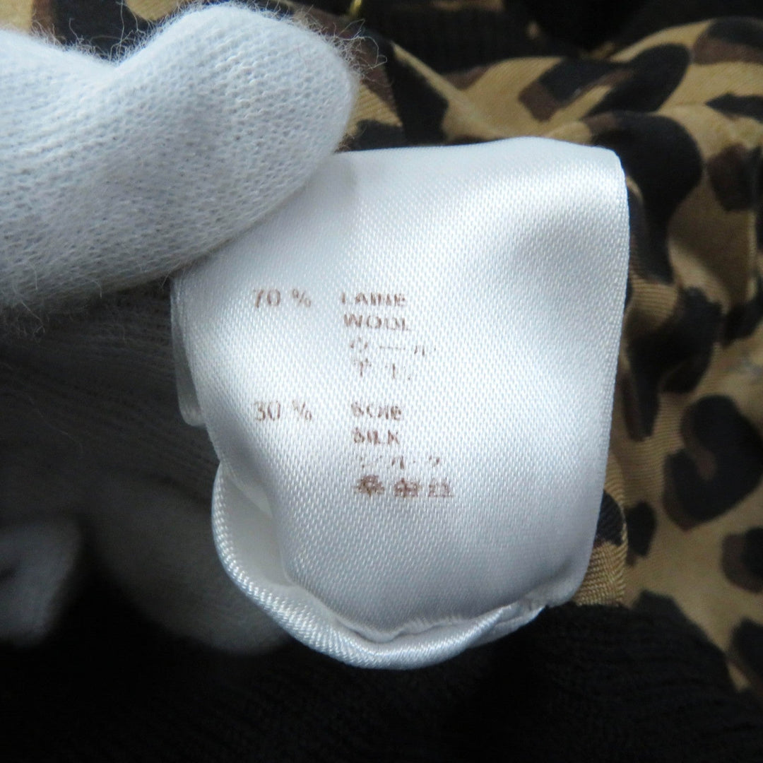 LOUIS VUITTON cardigan Main: 70% wool, Main: 30% silk Black brown Women XS Used Authentic