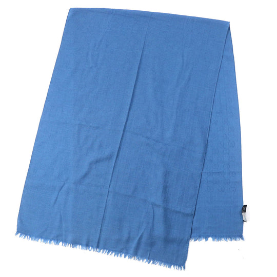 GUCCI Stall Main: 70% wool, Main: 30% silk blue Women Used Authentic