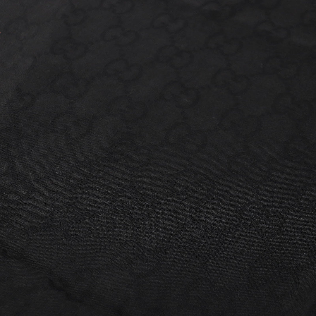 GUCCI Stall Main: 70% wool, Main: 30% silk black Women Used Authentic