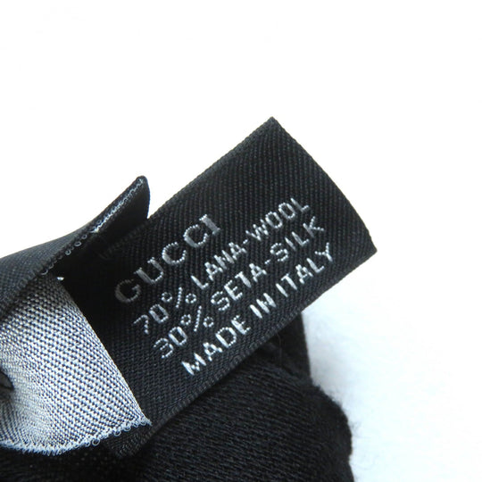 GUCCI Stall Main: 70% wool, Main: 30% silk black Women Used Authentic