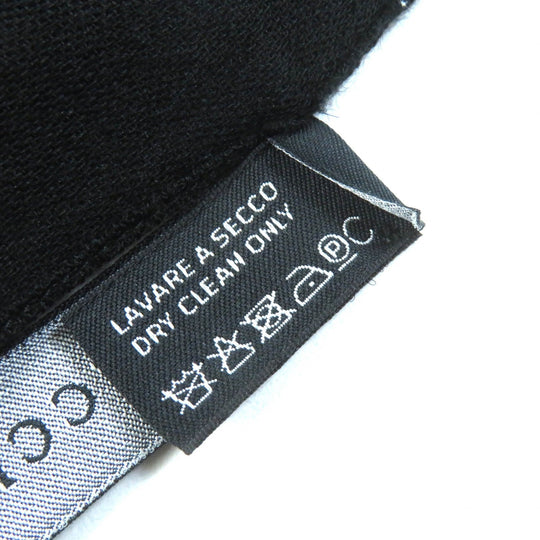 GUCCI Stall Main: 70% wool, Main: 30% silk black Women Used Authentic
