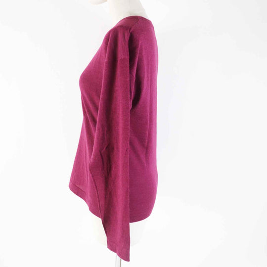 CHANEL knit 12A P44155 Main: 100% alpaca Dark pink Women 36 Used Authentic