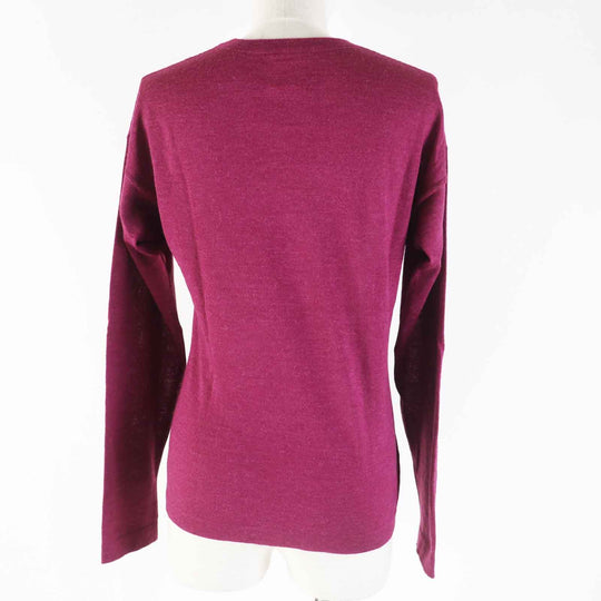 CHANEL knit 12A P44155 Main: 100% alpaca Dark pink Women 36 Used Authentic