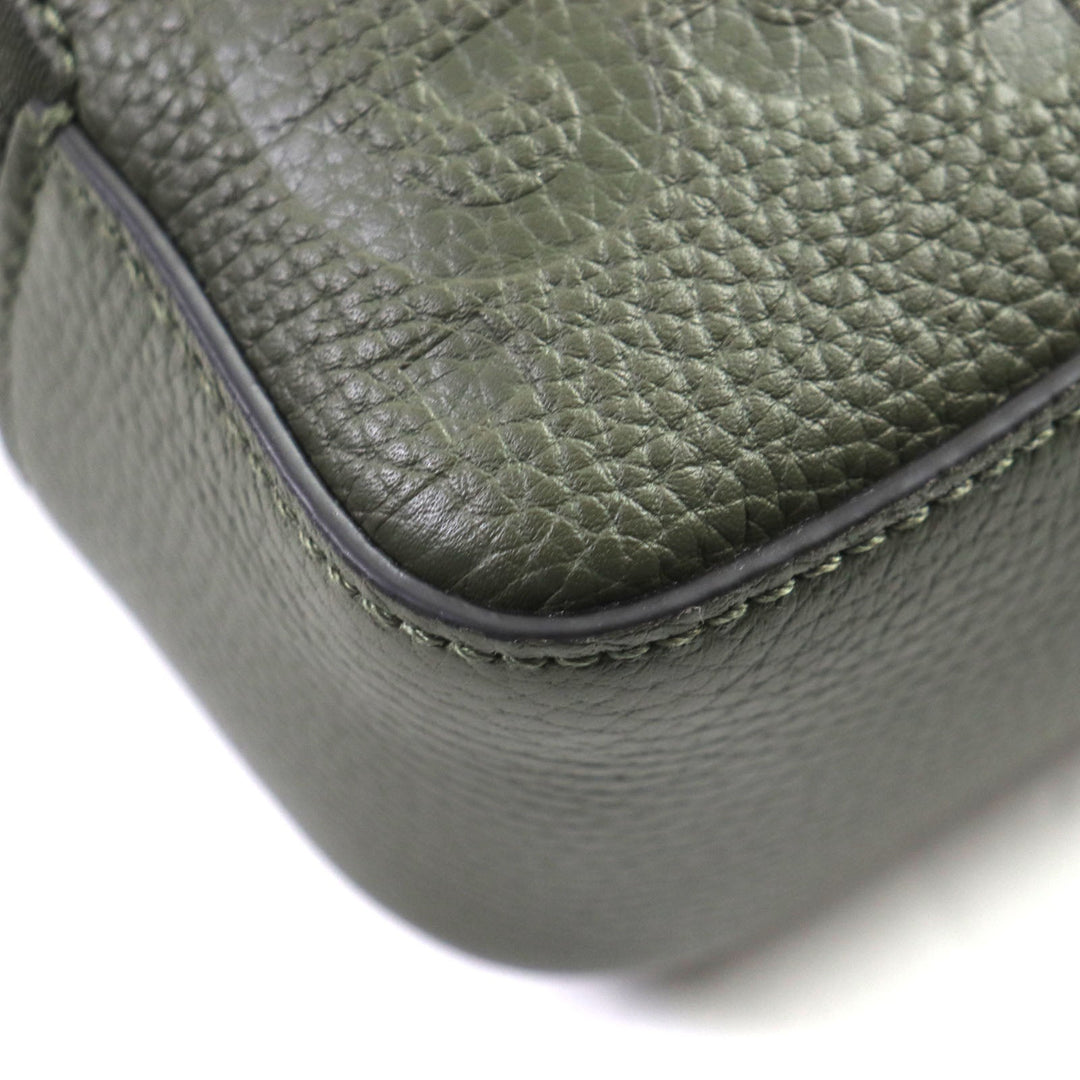 GUCCI Sling bag 766937 Main: Leather Khaki (dark green) Jumbo GG mens Used Authentic