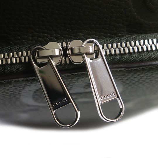 GUCCI Sling bag 766937 Main: Leather Khaki (dark green) Jumbo GG mens Used Authentic